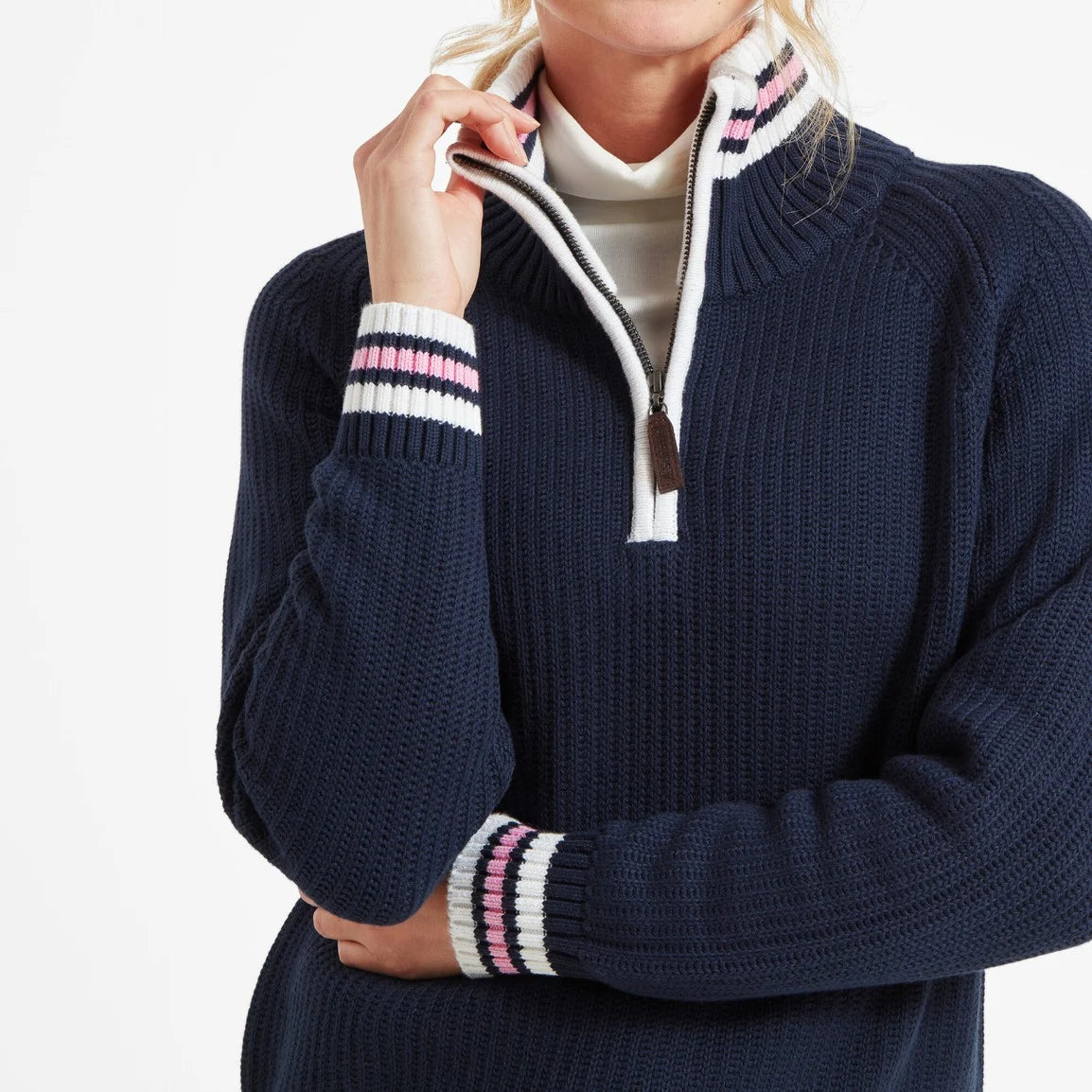 Schoffel Ladies Havelet Bay 1/4 Zip Jumper - Navy