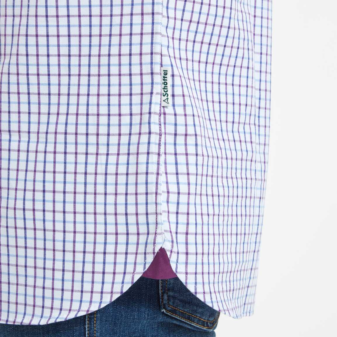 Schoffel Milton Tailored Shirt - Purple Check