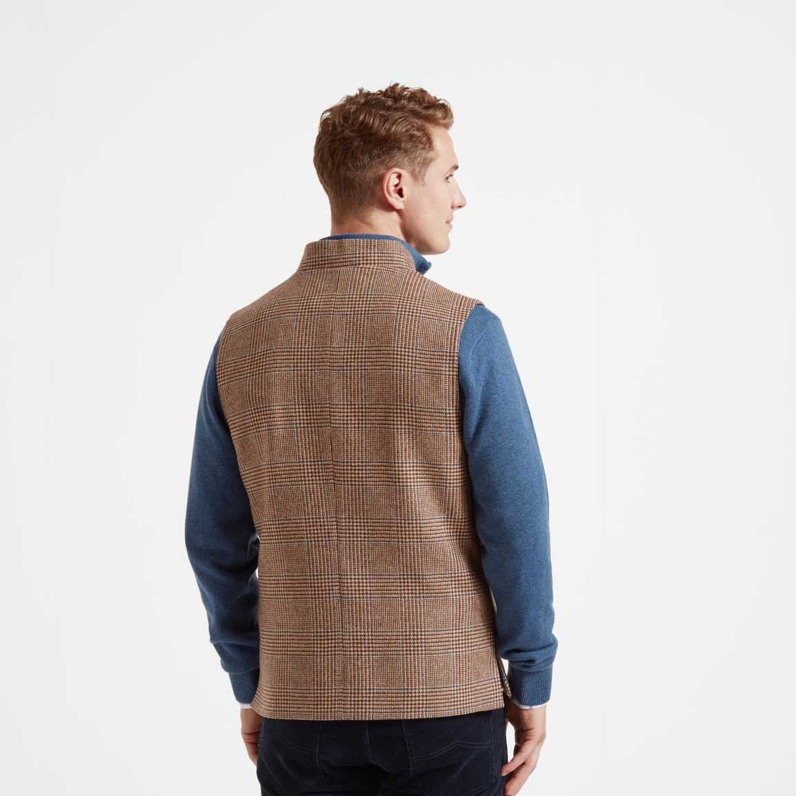 Schoffel Berwick Nehru Tweed Waistcoat - Hawick Tweed