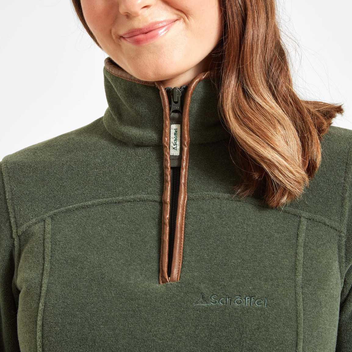 Schoffel Ladies Tilton 1/4 Zip Fleece - Cedar Green