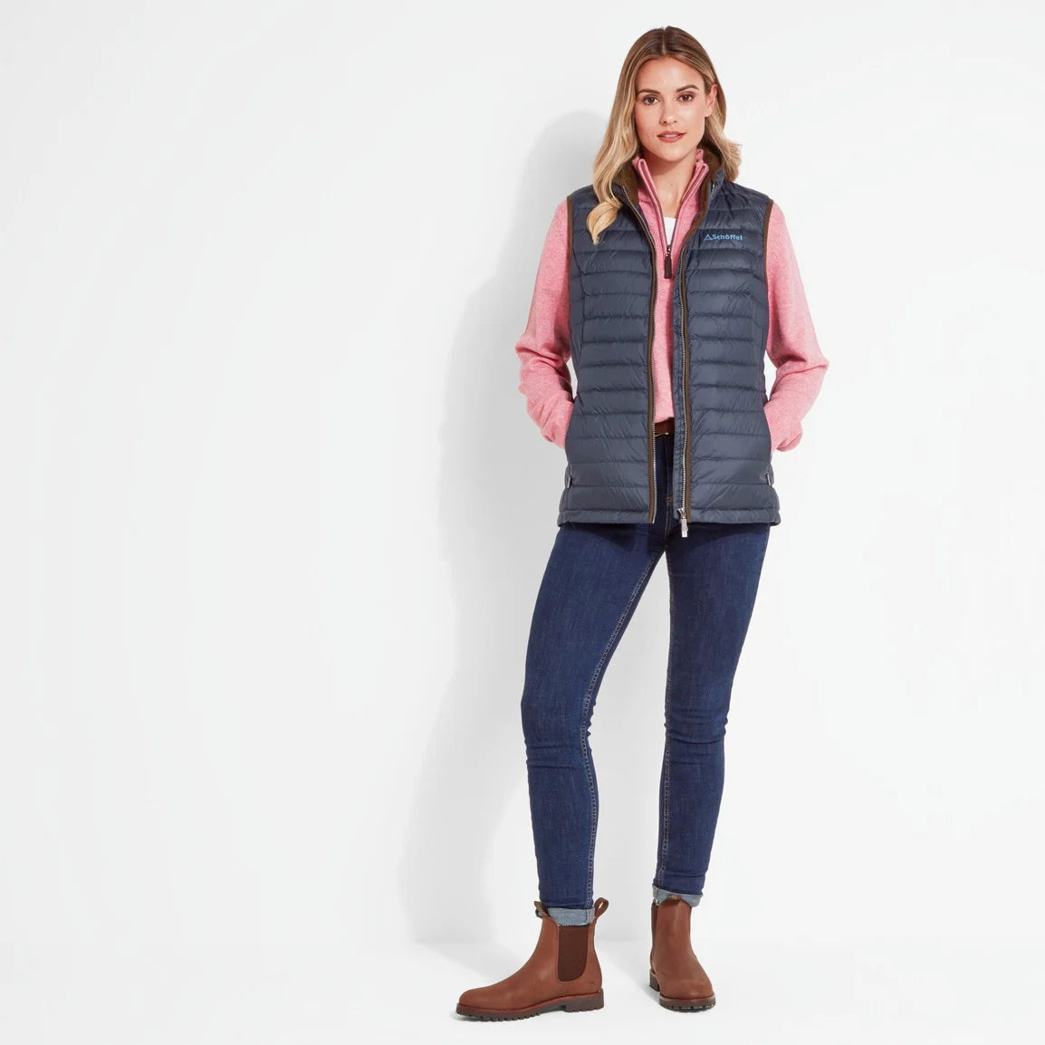 Schoffel Ladies Launde Down Gilet - Petrol Blue