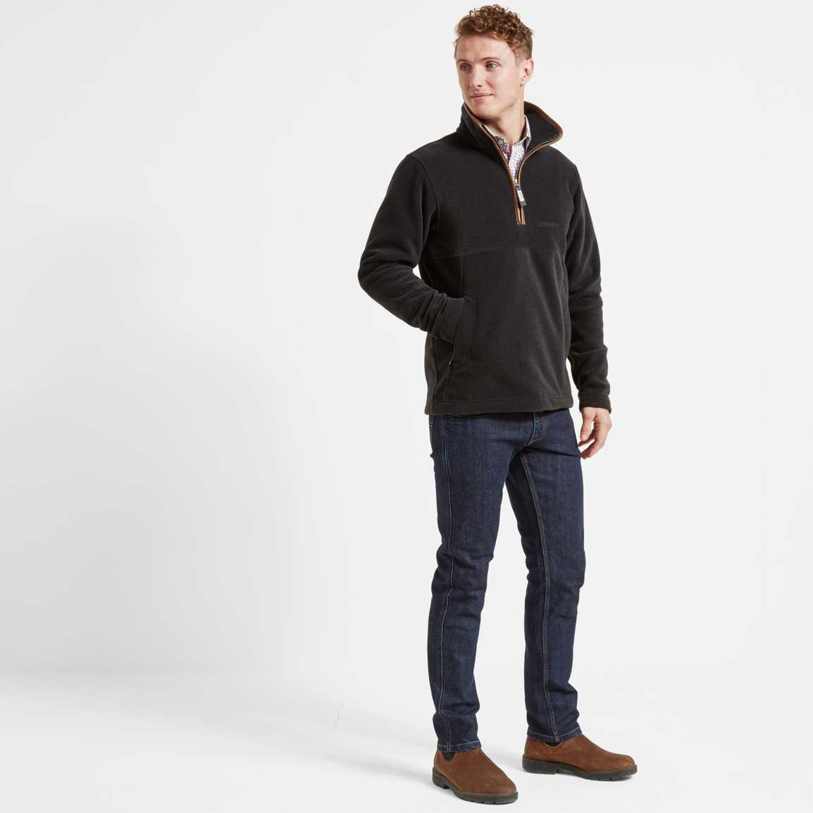 Schoffel Mens Berkeley 1/4 Zip Fleece - Gunmetal