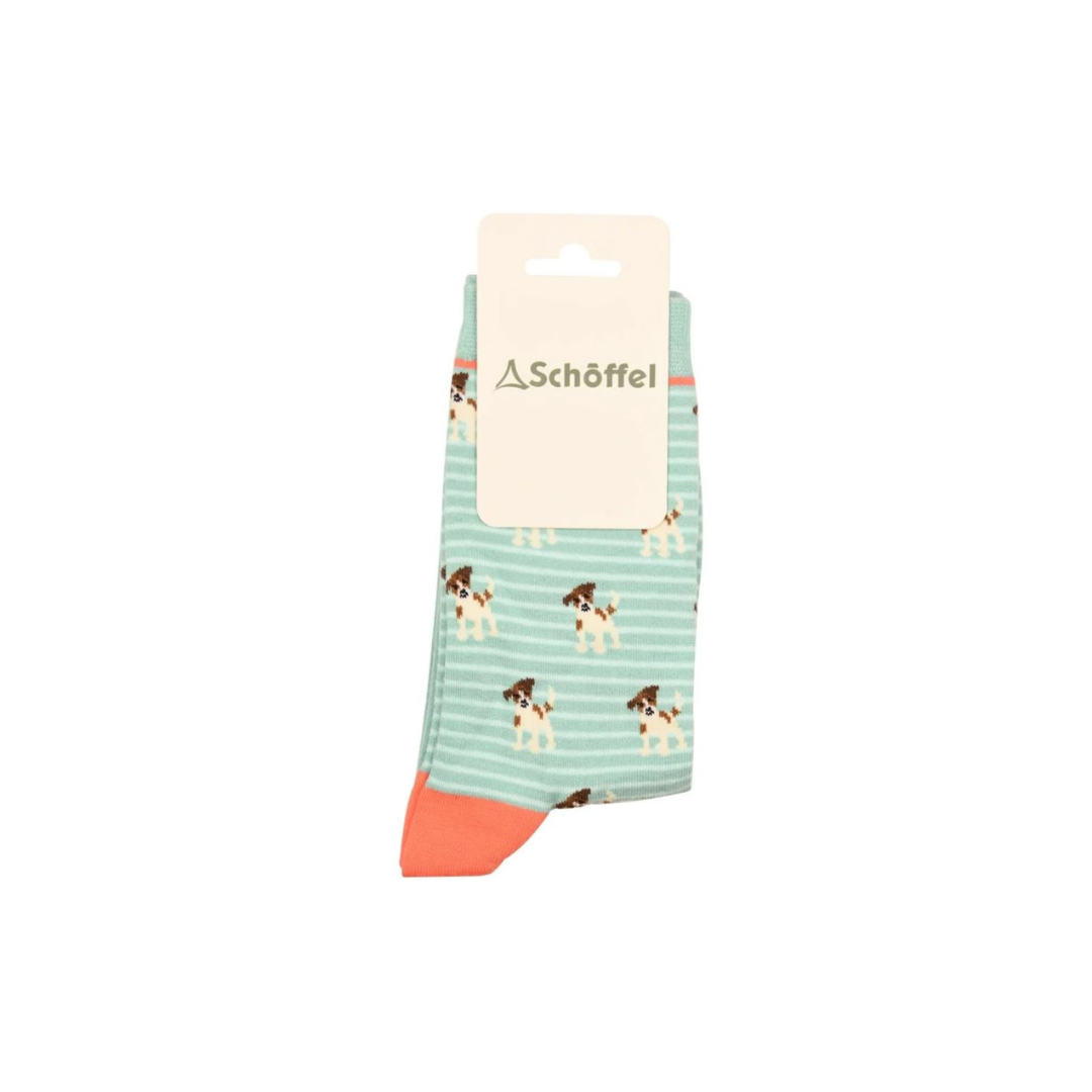 Schoffel Ladies Single Cotton Sock - Jack Russell