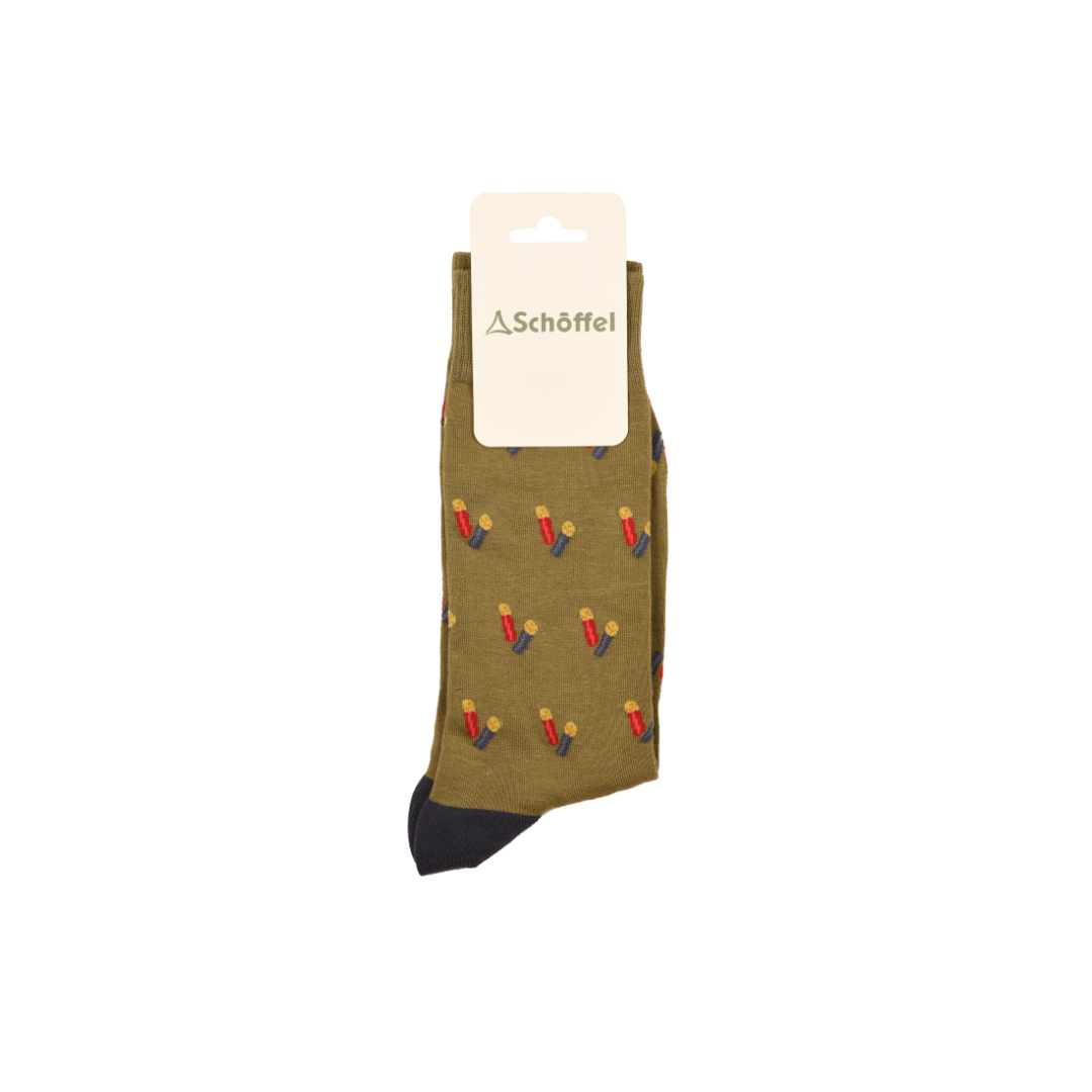 Schoffel Mens Single Cotton Sock - Moss Cartridges