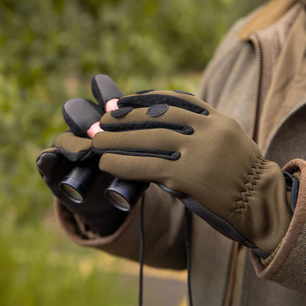 Dents Neoprene Shooting Gloves - Olive