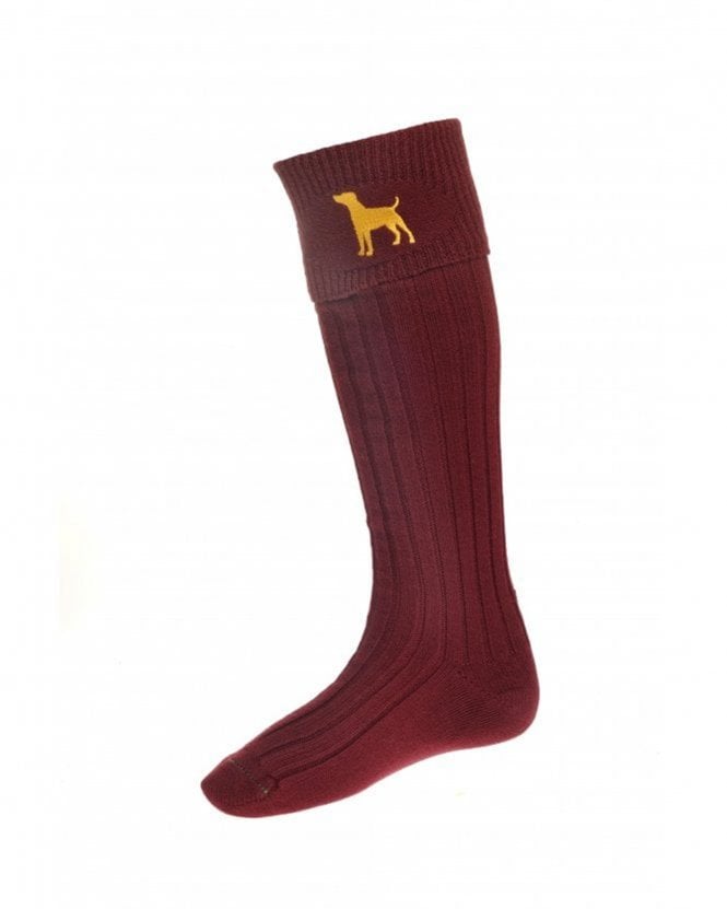 House of Cheviot Buckminster Sock - Burgundy