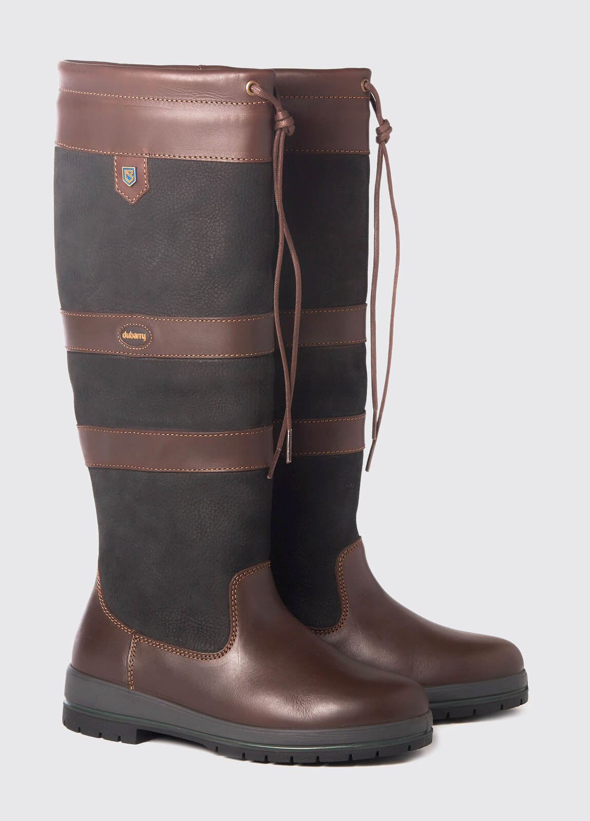 Dubarry Womens Galway Country Boot - Black/Brown