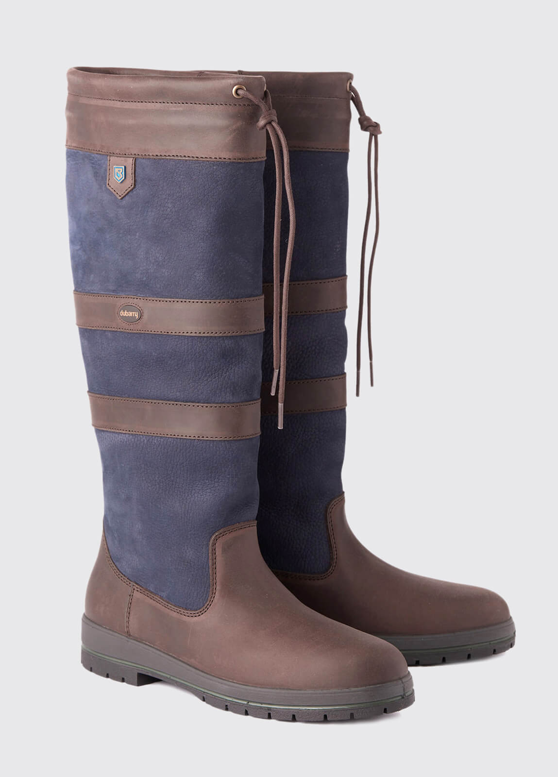 Dubarry Womens Galway Country Boot - Navy/Brown