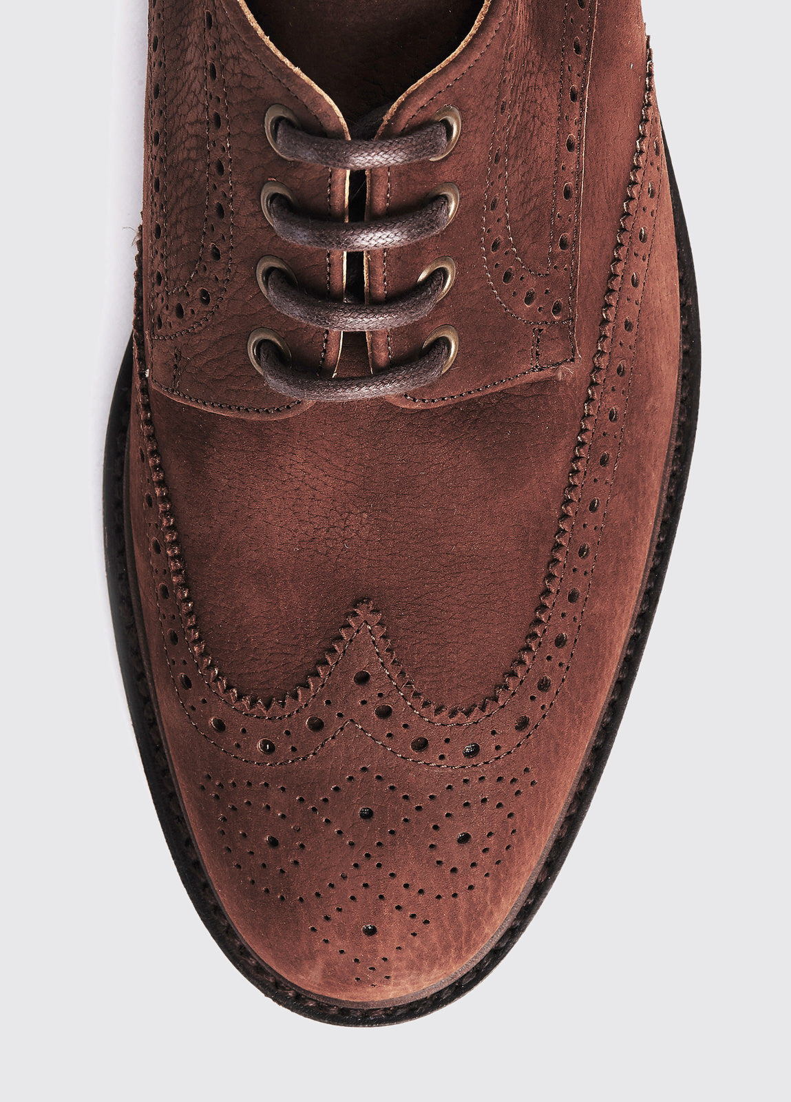 Dubarry Mens Derry Goodyear Brogue Shoes - Walnut