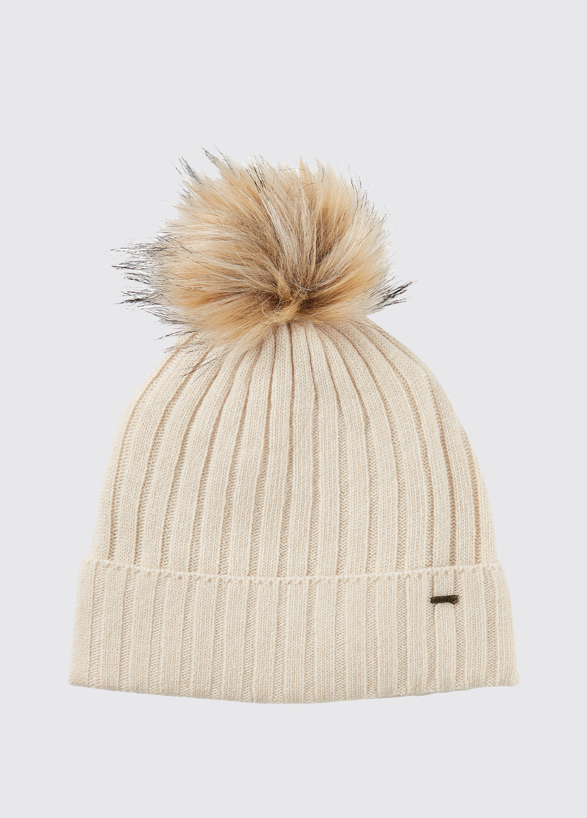 Dubarry Womens Curlew Knitted Hat with bobble - Chalk