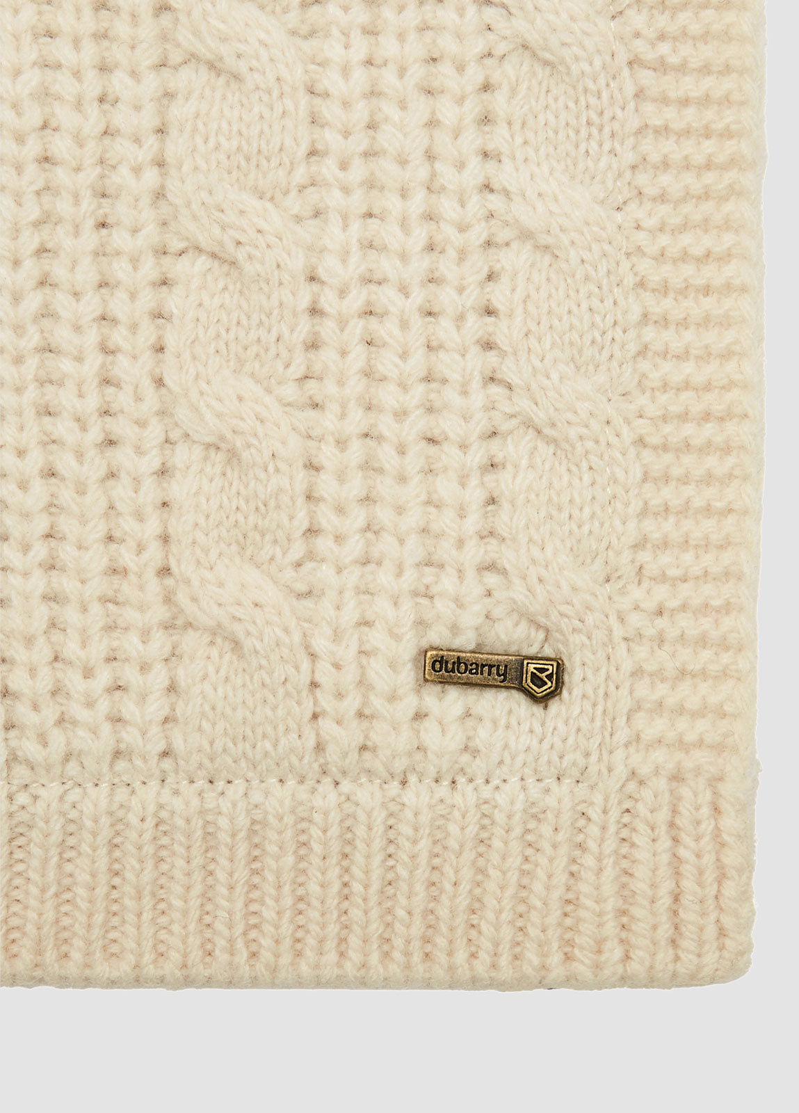 Dubarry Womens Macroom Knitted Neck Warmer - Chalk