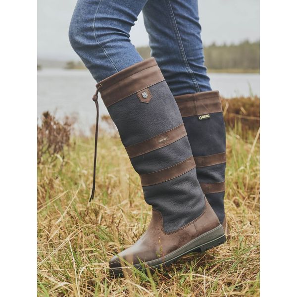 Dubarry Womens Galway Country Boot - Navy/Brown
