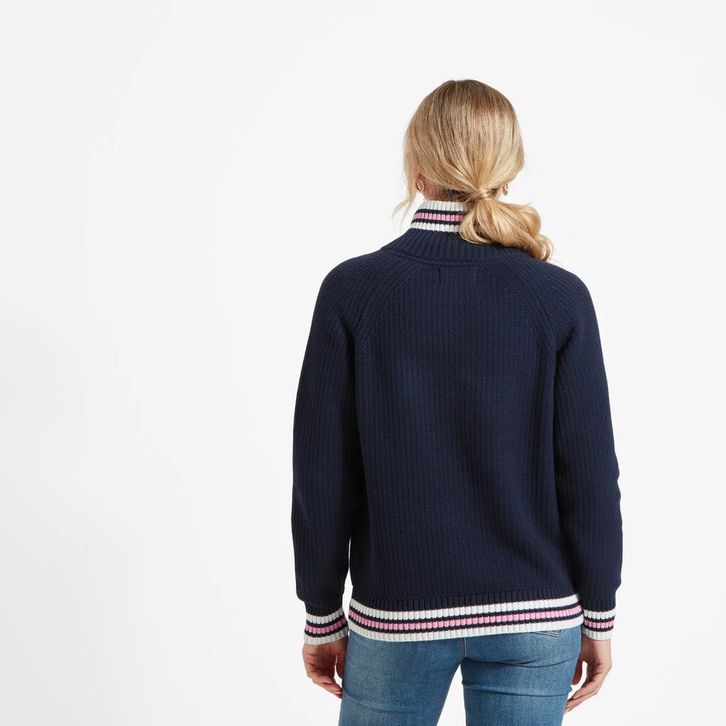 Schoffel Ladies Havelet Bay 1/4 Zip Jumper - Navy