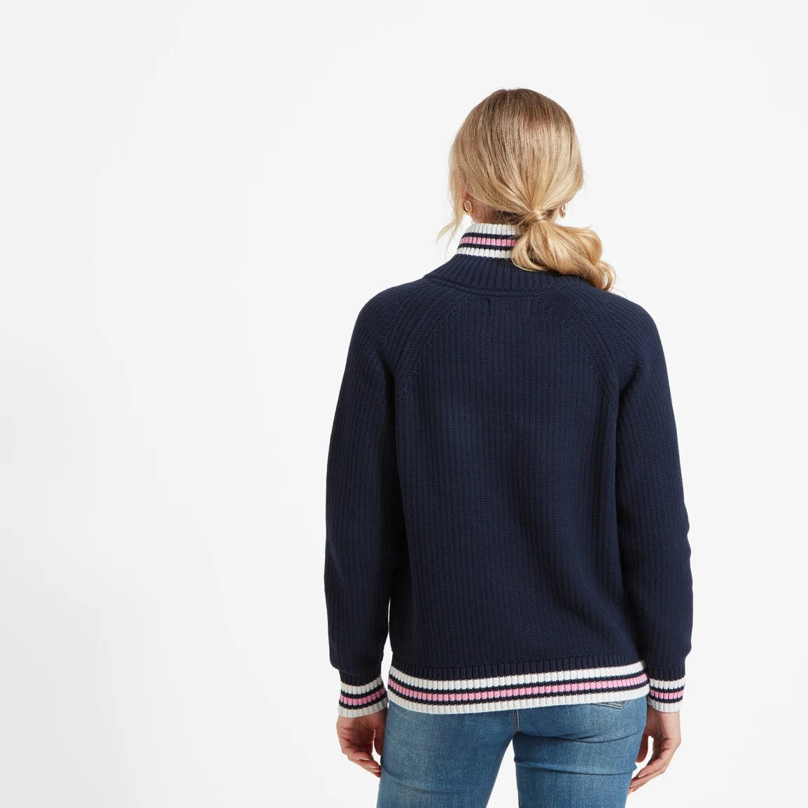 Schoffel Ladies Havelet Bay 1/4 Zip Jumper - Navy