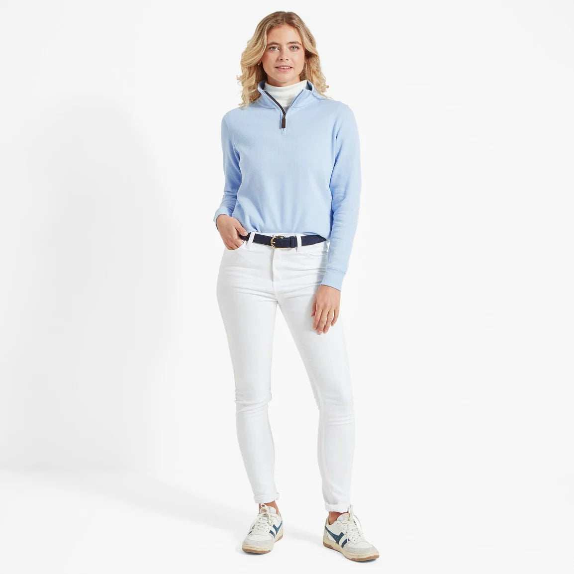 Schoffel Ladies Appletree Bay 1/4 Zip - Sky Blue