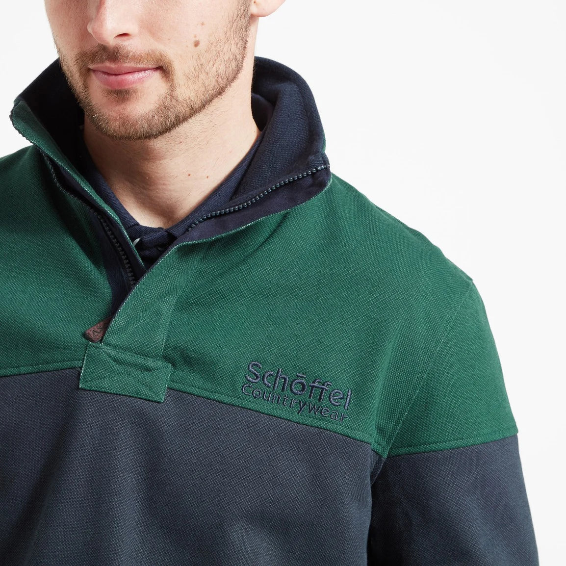Unisex Helford Heritage Sweatshirt - Navy/Pine Green