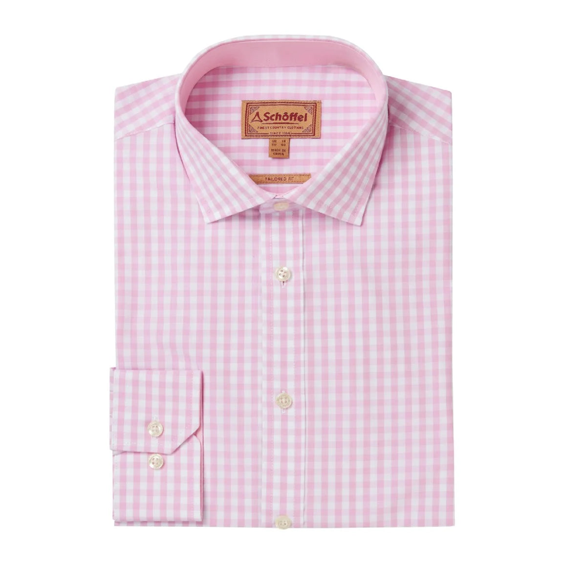 Schoffel Mens Thorpeness Tailored Shirt - Pink Check