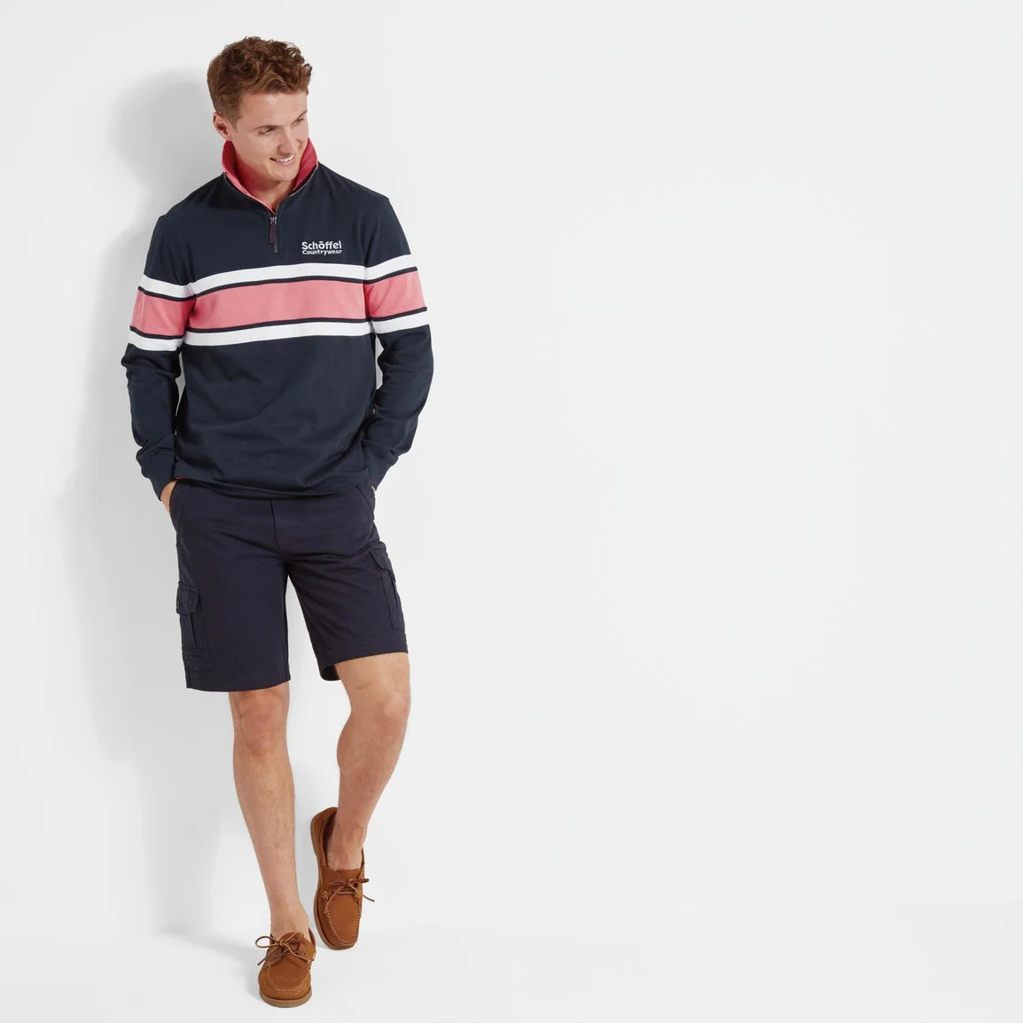 Schoffel Unisex Exmouth Heritage 1/4 Zip - Navy