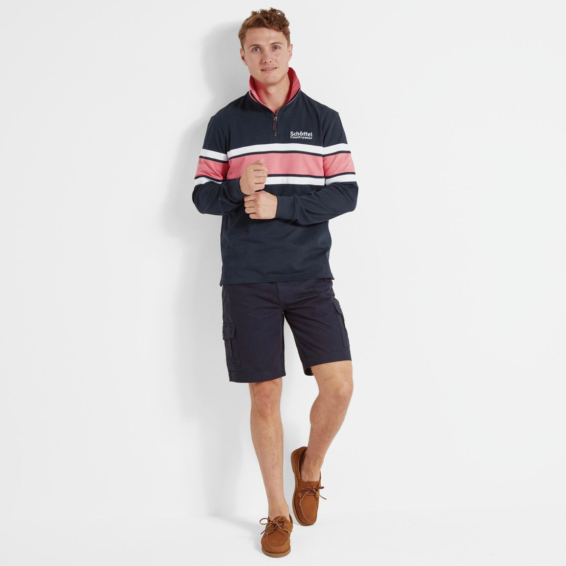 Schoffel Unisex Exmouth Heritage 1/4 Zip - Navy