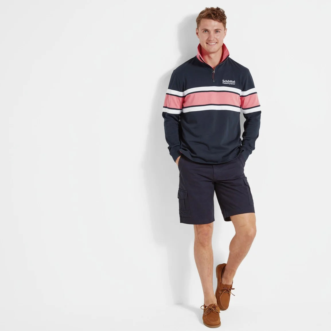 Schoffel Unisex Exmouth Heritage 1/4 Zip - Navy