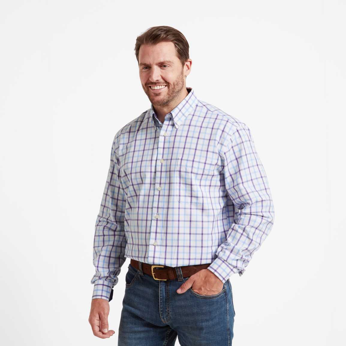 Schoffel Brancaster Classic Shirt - Bramble Check
