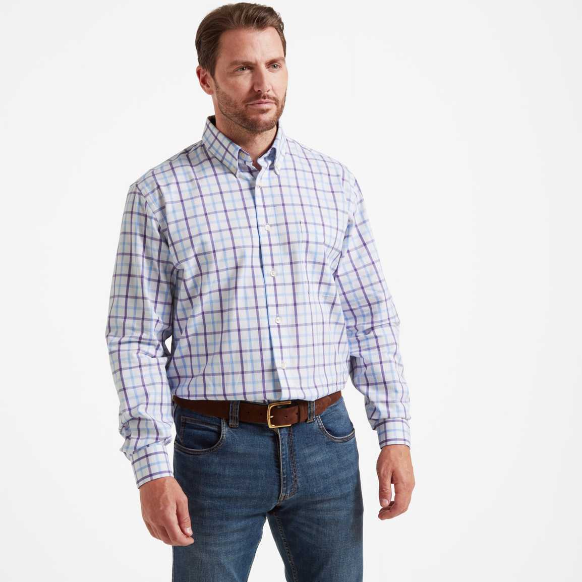 Schoffel Brancaster Classic Shirt - Bramble Check