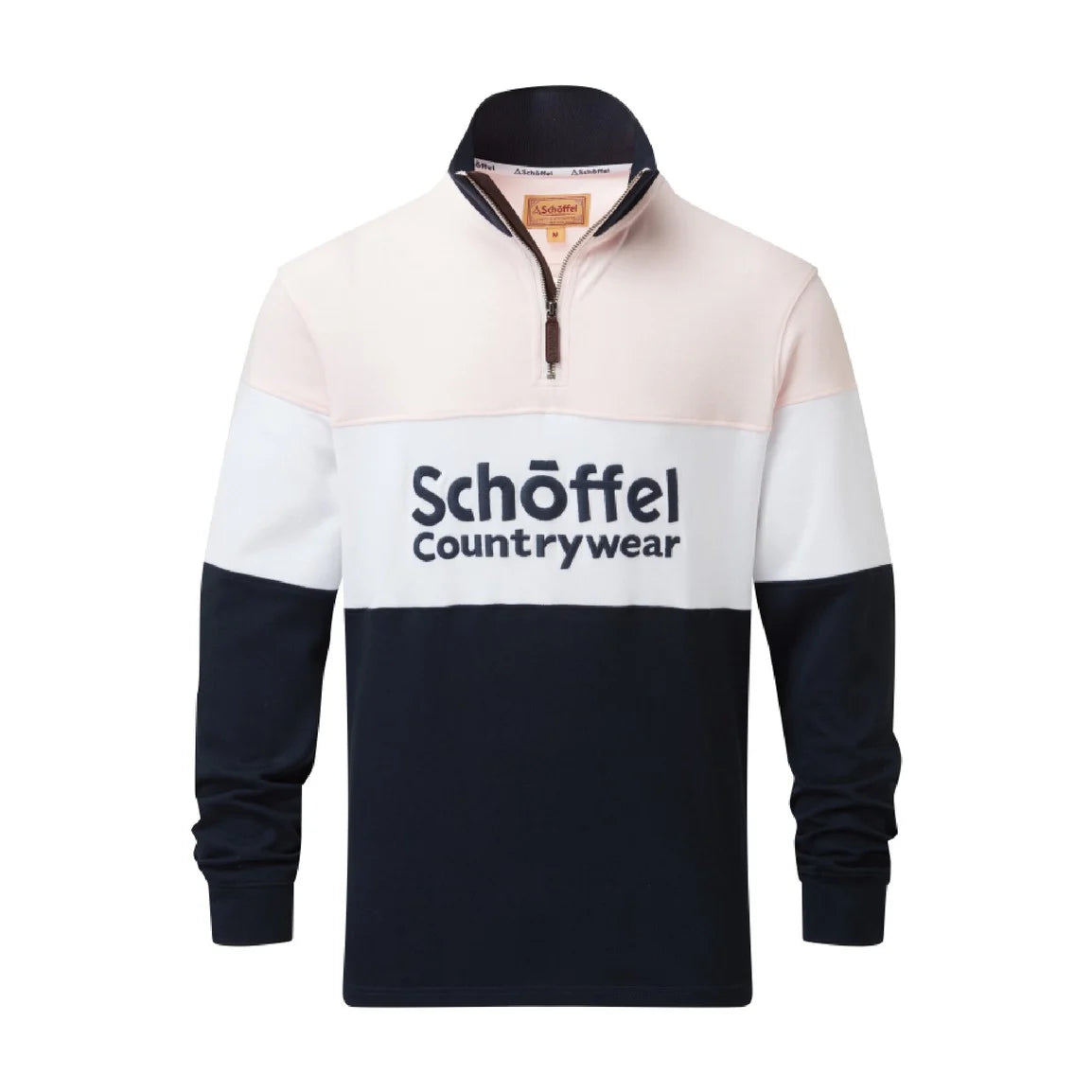 Schoffel Exeter Heritage 1/4 Zip Jumper - Pale Pink
