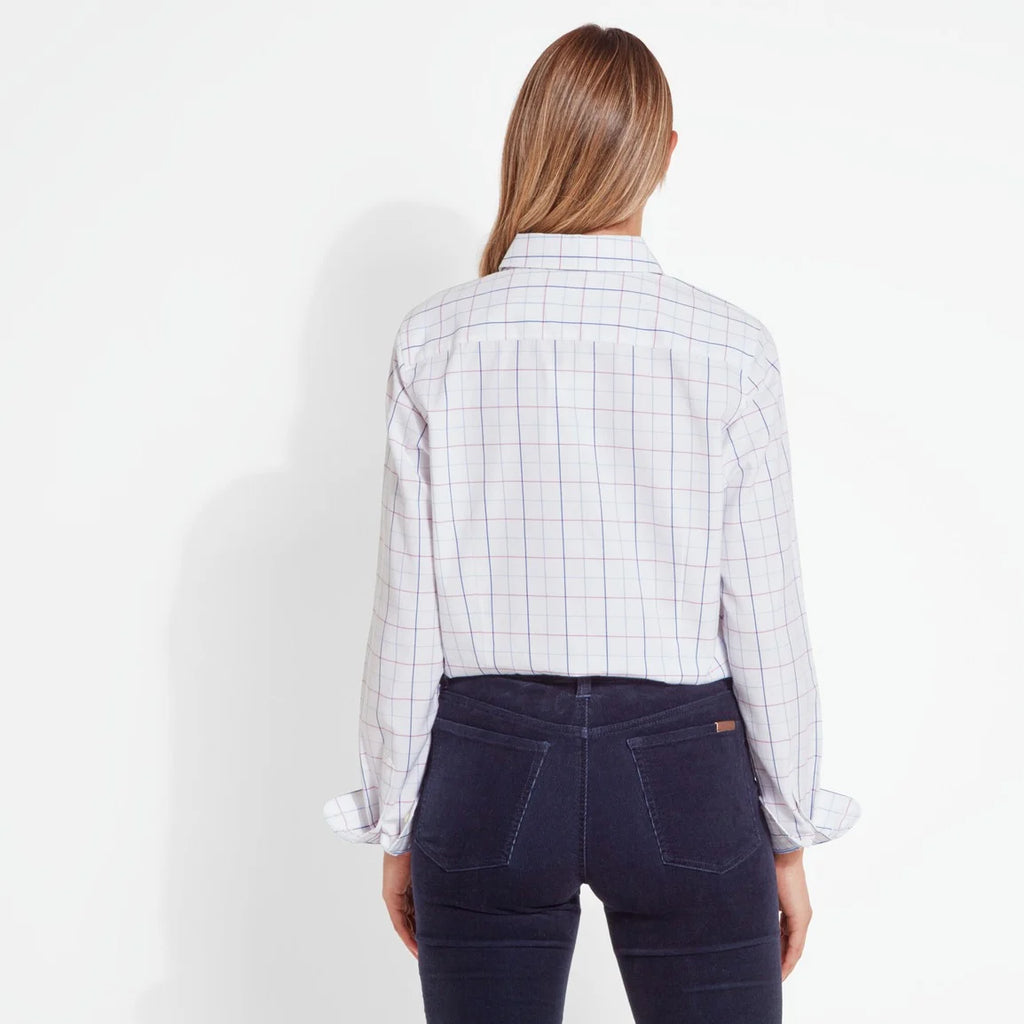Schoffel Ladies Blakeney Shirt - Blue/Pink Check