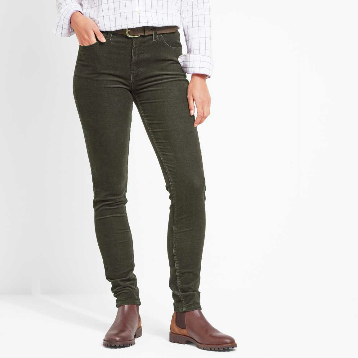 Schoffel Clover Cord Jean - Forest