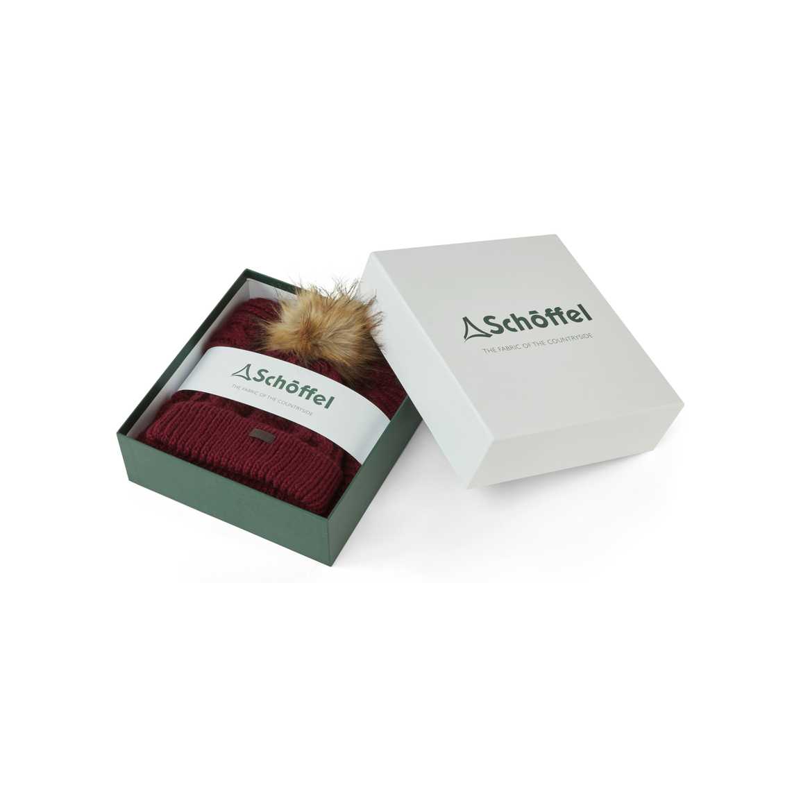 Schoffel Womens Bakewell Hat & Scarf Set Boxed - Damson