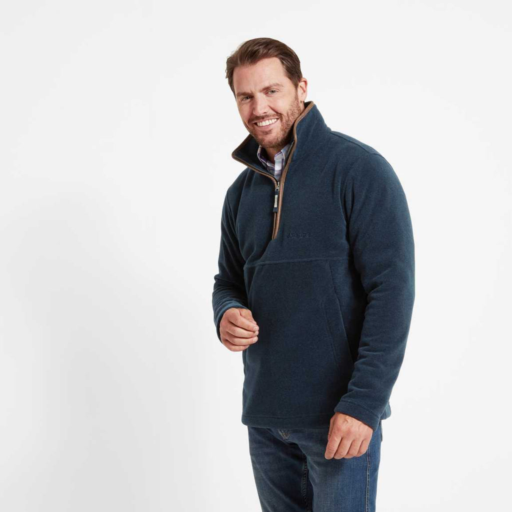 Schoffel Mens Berkeley 1/4 Zip Fleece - Petrol Blue