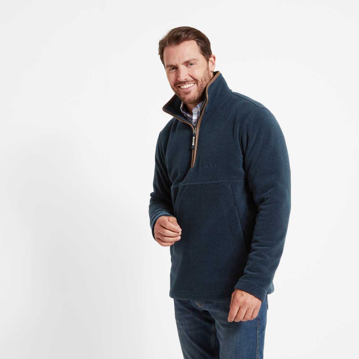 Schoffel Mens Berkeley 1/4 Zip Fleece - Petrol Blue