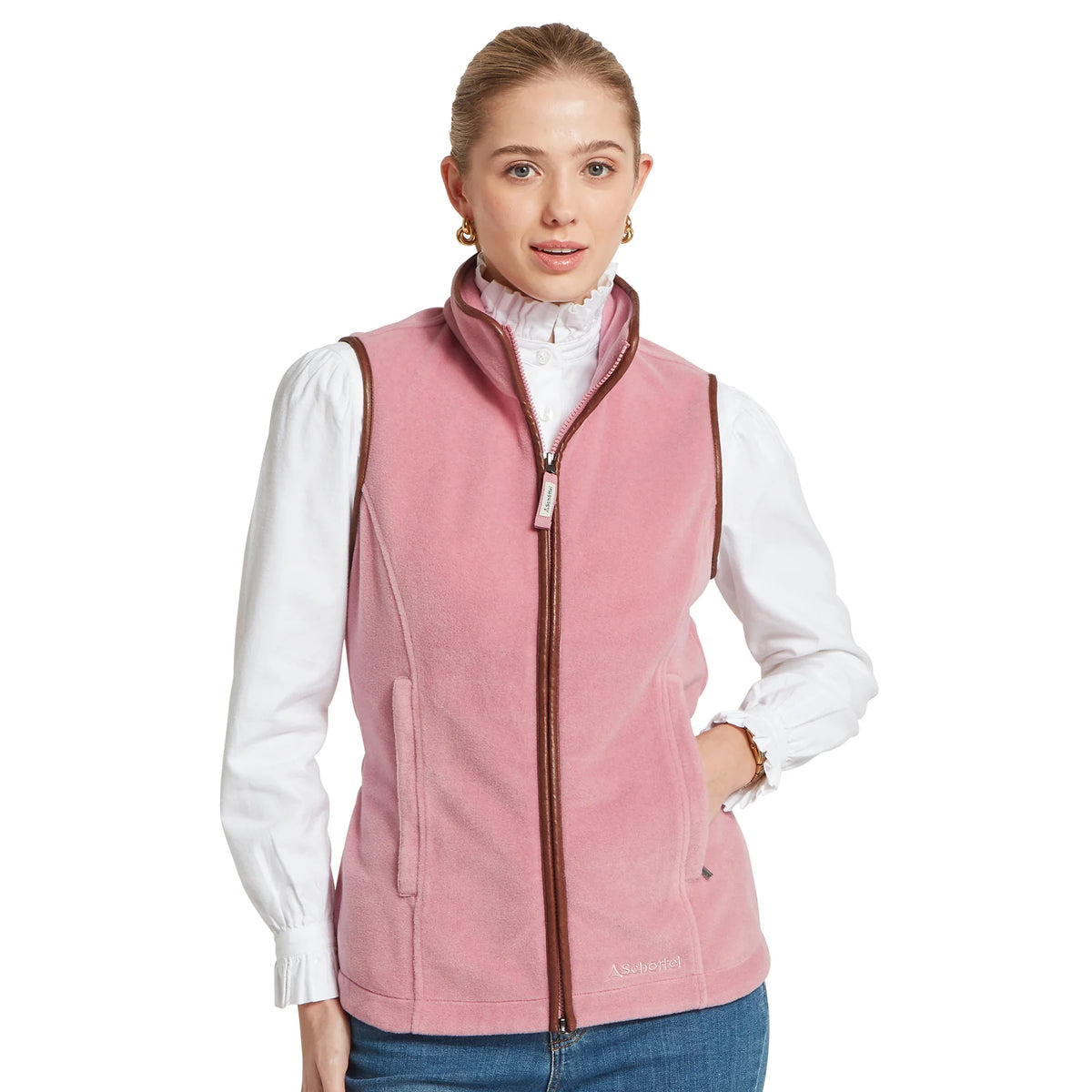 Schoffel Lyndon Fleece Gilet - Antique Rose