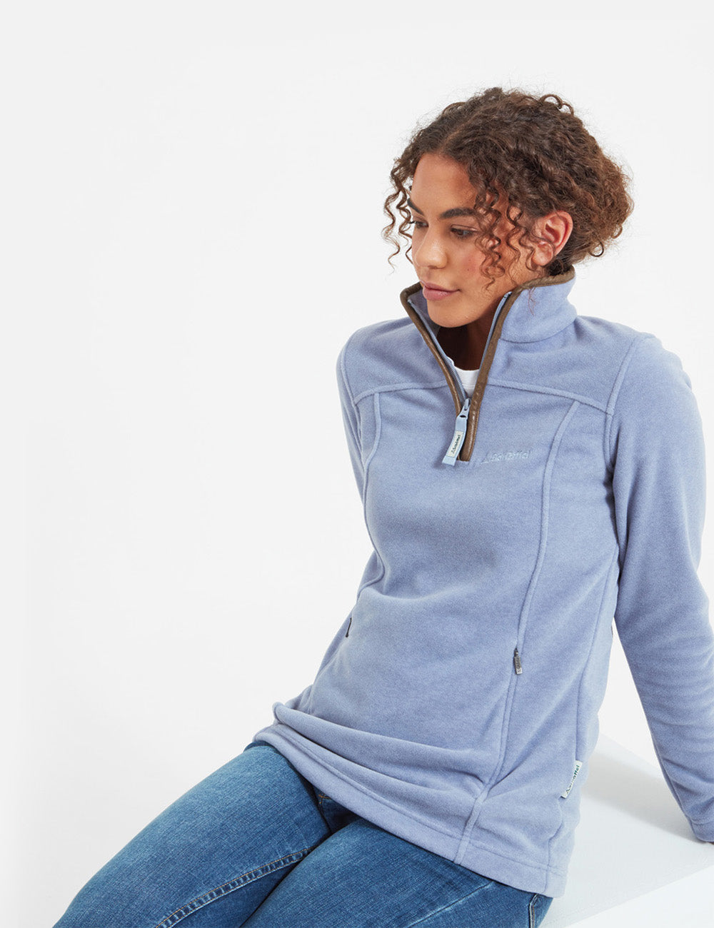 Schoffel Ladies Tilton 1/4 Zip Fleece - Powder Blue