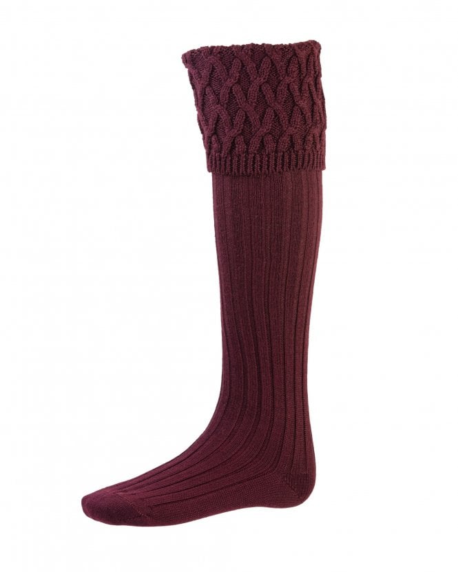 House Of Cheviot Socks - Rannoch Mulberry