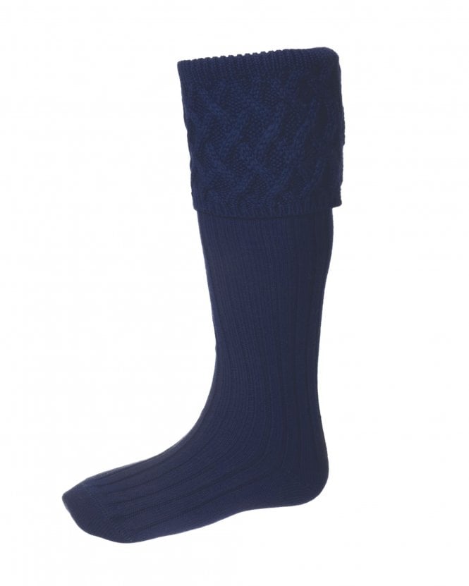 House Of Cheviot Socks - Rannoch Navy