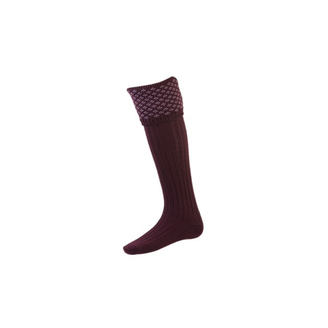 House of Cheviot Boughton Sock - Mulberry