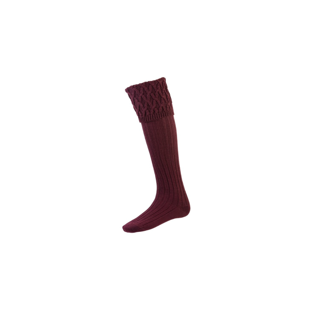 House of Cheviot Rannoch Sock - Mulberry
