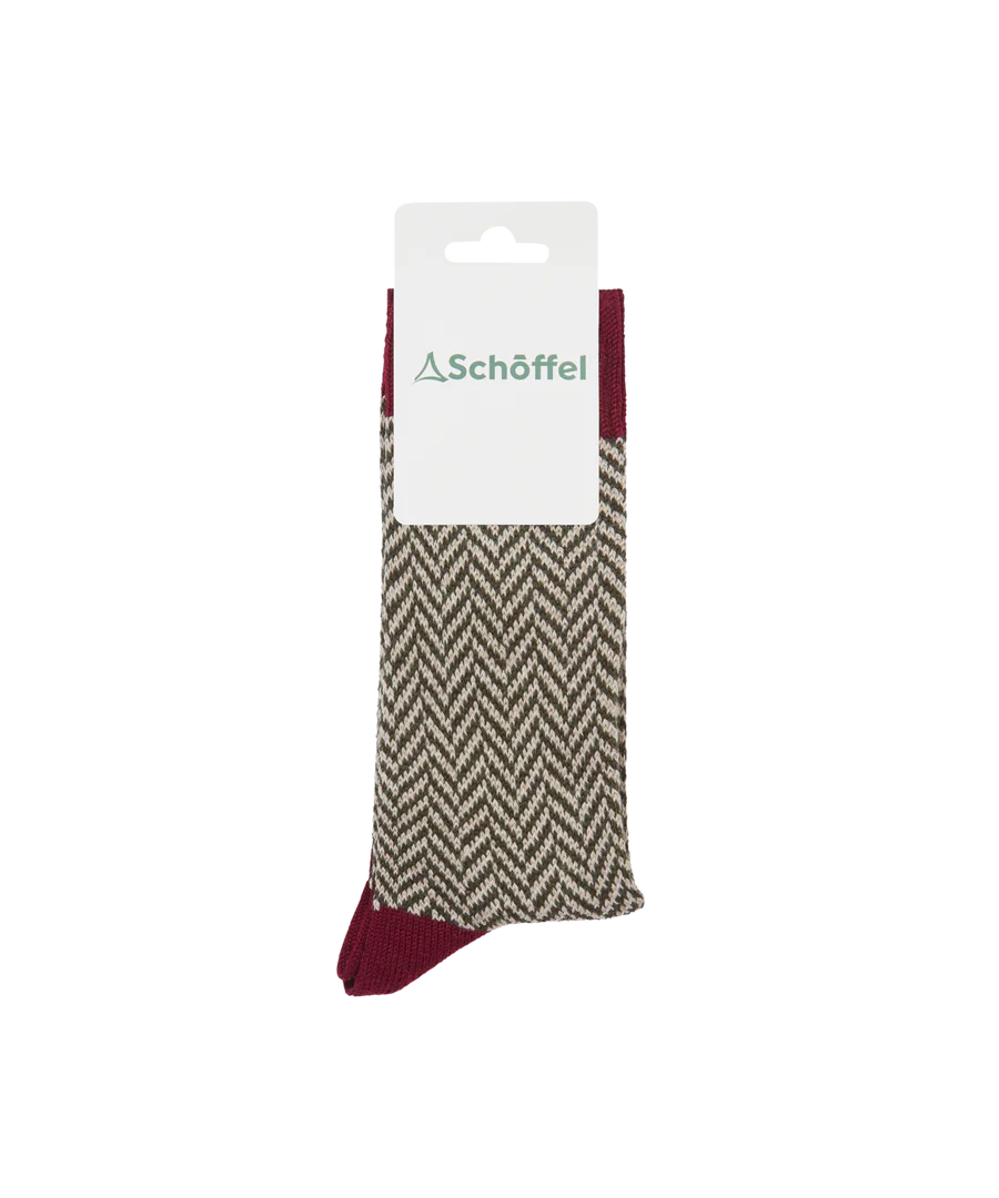 Schoffel Ladies Halkirk Sock - Dark Cherry