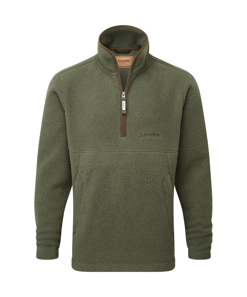 Unisex Berkeley Retro Quarter Zip Fleece - Woodland