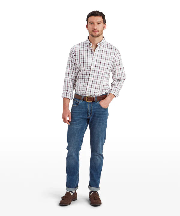 Brancaster Classic Shirt - Wine Check
