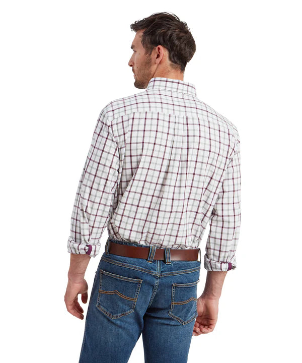 Brancaster Classic Shirt - Wine Check