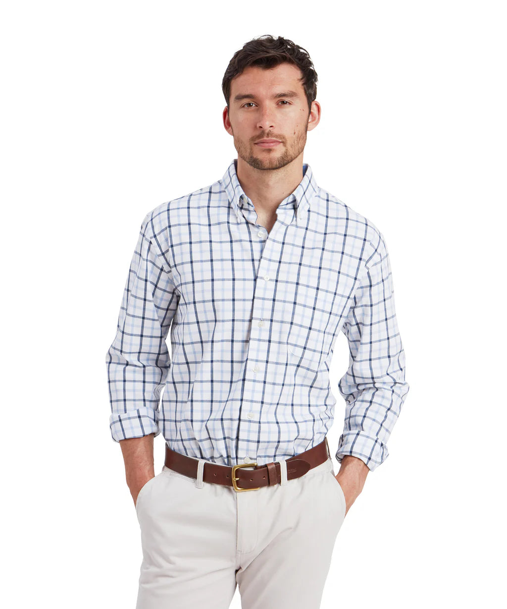 Brancaster Classic Shirt - Imperial Blue Check
