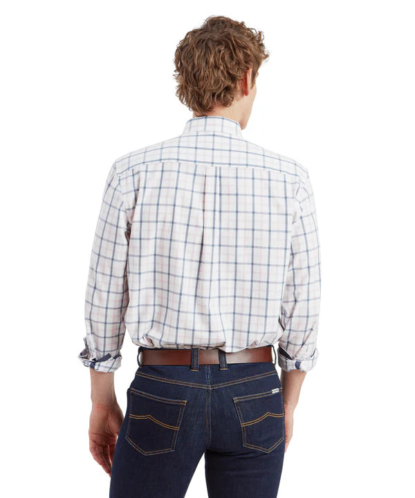 Brancaster Classic Shirt - Stone Blue Check