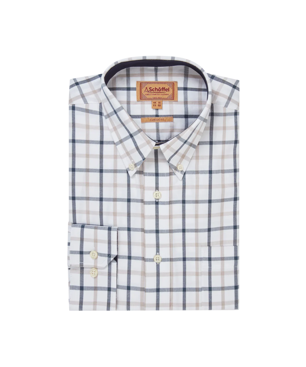 Brancaster Classic Shirt - Oxford Navy Check