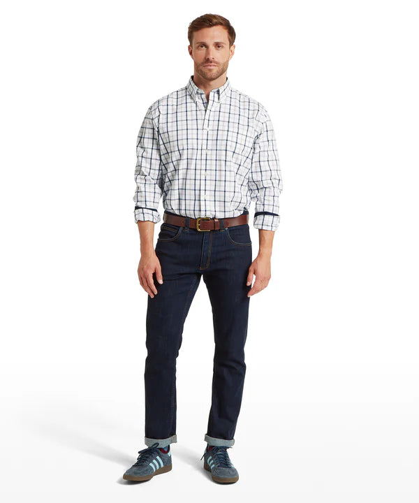 Brancaster Classic Shirt - Oxford Navy Check