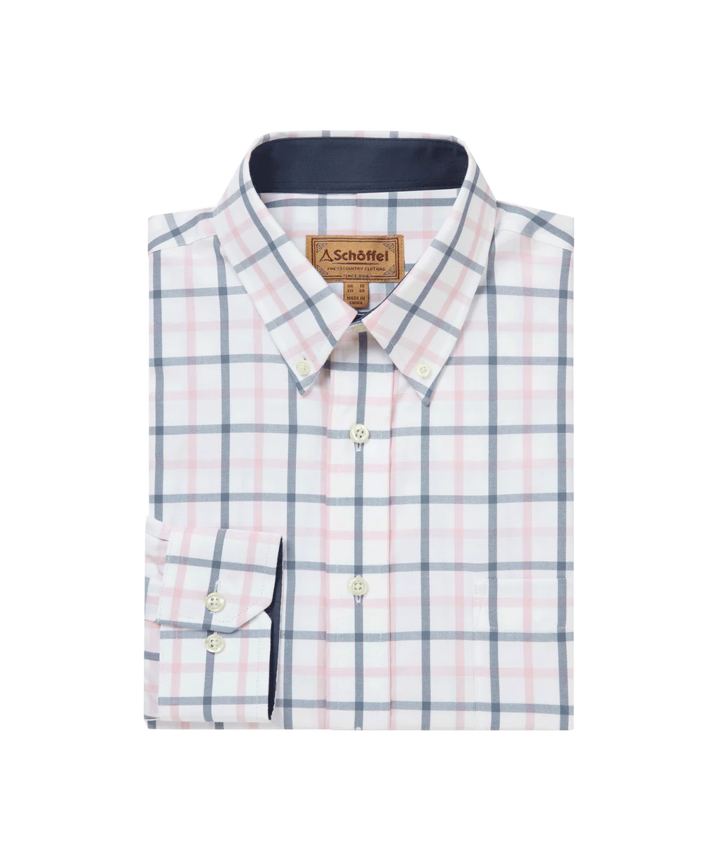 Brancaster Classic Shirt - Stone Blue Check