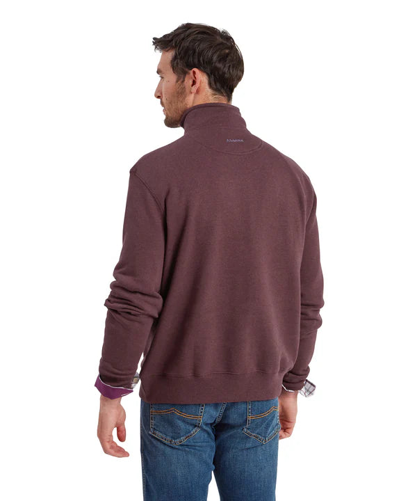 Schoffel Mens Bude Sweatshirt - Wine Marl