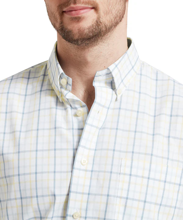 Holkham Classic Shirt - Blue/Pastel Peach