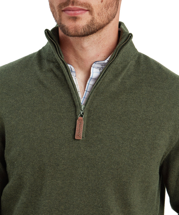 Lewis Lambswool Quarter Zip Jumper